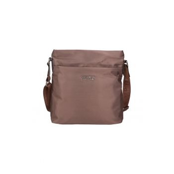 Geanta crossbody cu logo discret - Maro