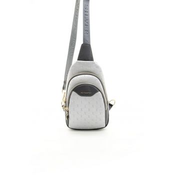 Geanta crossbody cu logo in relief