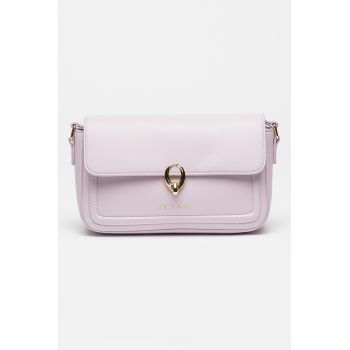 Geanta crossbody cu logo metalic