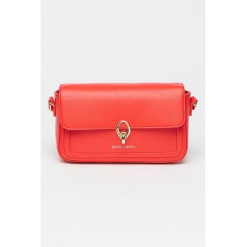 Geanta crossbody cu logo metalic