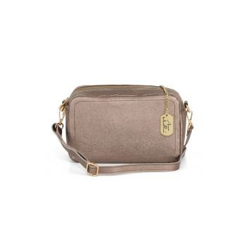 Geanta crossbody de piele cu aspect granulat