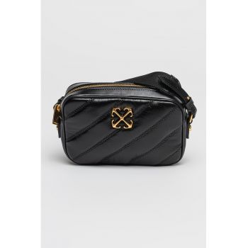Geanta crossbody de piele cu aspect matlasat