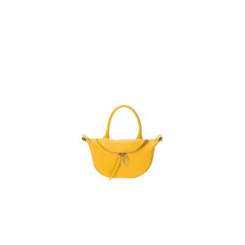 Geanta crossbody de piele cu bareta detasabila