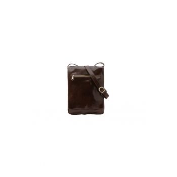 Geanta crossbody de piele cu clapa