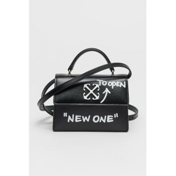 Geanta crossbody de piele cu model