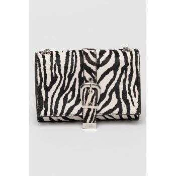 Geanta crossbody de piele cu par scurt Zeta