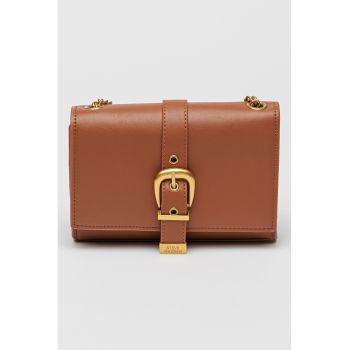 Geanta crossbody de piele ecologica cu bareta de lant