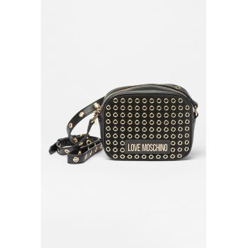 Geanta crossbody de piele ecologica cu logo