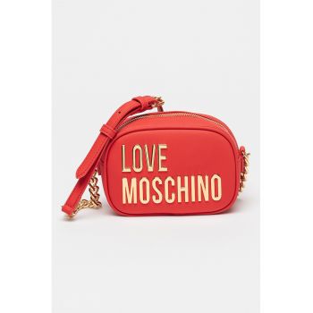 Geanta crossbody de piele ecologica cu logo