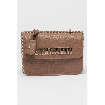 Geanta crossbody de piele ecologica cu logo metalic Coal-E
