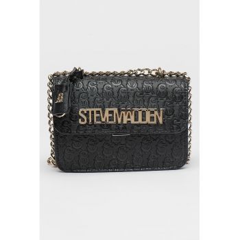 Geanta crossbody de piele ecologica cu logo metalic Coal-E