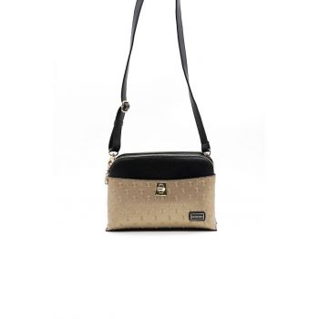 Geanta crossbody de piele ecologica cu model texturat