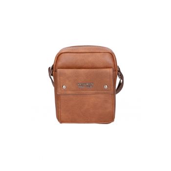Geanta crossbody de piele ecologica - Maro