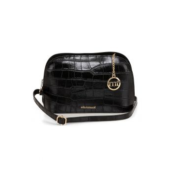 Geanta crossbody din piele cu aspect de piele de crocodil