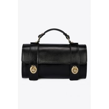 Geanta crossbody din piele cu bareta detasabila