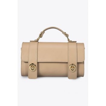 Geanta crossbody din piele cu bareta detasabila