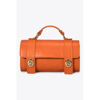 Geanta crossbody din piele cu bareta detasabila