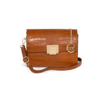 Geanta crossbody din piele cu bareta detasabila