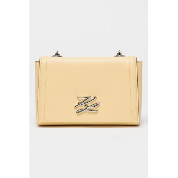 Geanta crossbody din piele cu bareta din lant Autograph
