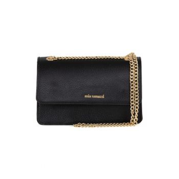 Geanta crossbody din piele cu bareta din lant