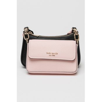 Geanta crossbody din piele cu model stratificat