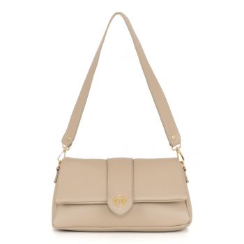 Geanta crossbody din piele cu pandantiv cu logo