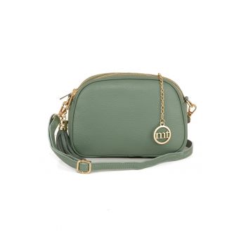 Geanta crossbody din piele cu trei compartimente