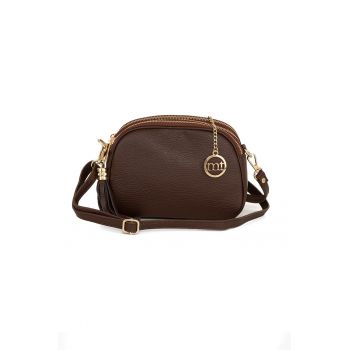 Geanta crossbody din piele cu trei compartimente