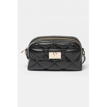 Geanta crossbody mica din piele cu model matlasat 1927