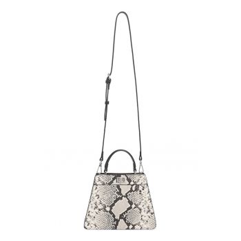 Geanta de piele cu maner si animal print
