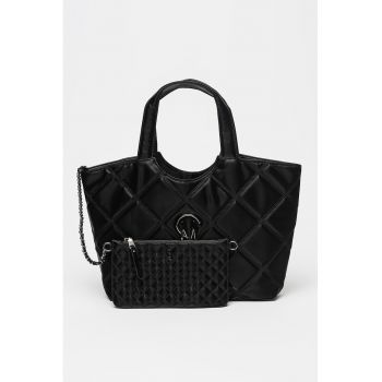 Geanta shopper cu aspect matlasat Fuse
