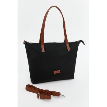 Geanta shopper cu fermoar si bareta detasabila