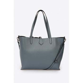 Geanta shopper de piele cu etui interior