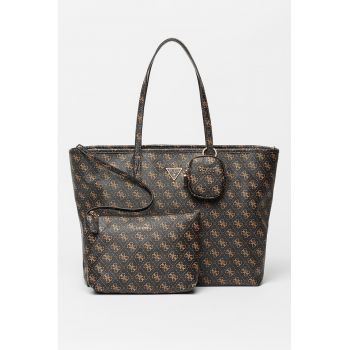 Geanta shopper de piele ecologica cu logo