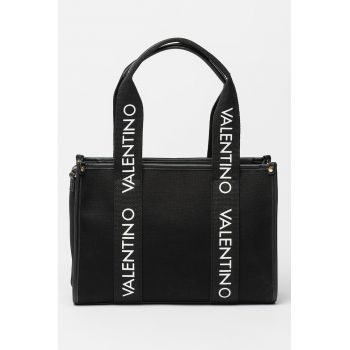 Geanta shopper din material textil cu manere cu logo Candle