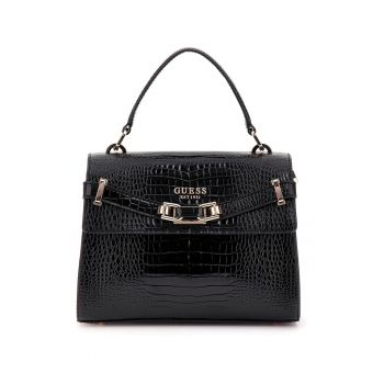 Geanta crossbody cu aspect de piele de crocodil Silvye