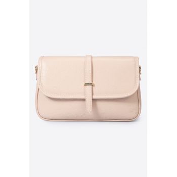 Geanta crossbody de piele cu aspect texturat