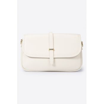 Geanta crossbody de piele cu aspect texturat