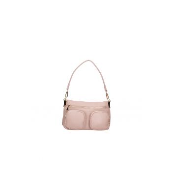 Geanta crossbody de piele cu buzunare multiple