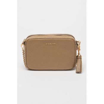 Geanta crossbody de piele cu canaf Jet Set