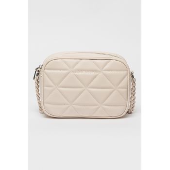 Geanta crossbody de piele ecologica cu aspect matlasat