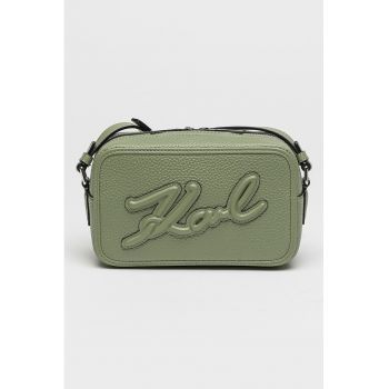 Geanta crossbody de piele ecologica cu logo in relief Skuare