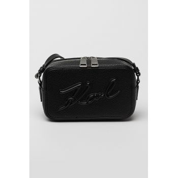 Geanta crossbody de piele ecologica cu logo in relief Skuare