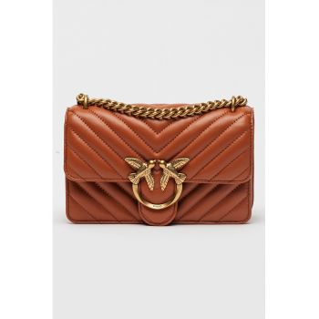Geanta crossbody din piele cu aspect matlasat Love One