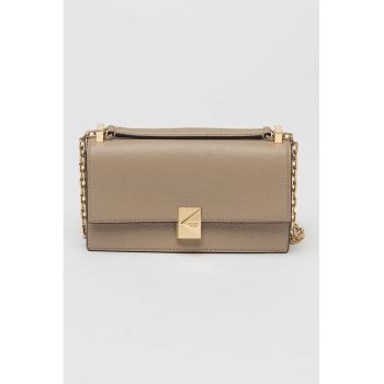 Geanta crossbody din piele cu bareta din lant