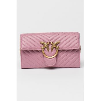 Geanta crossbody din piele cu bareta din lant Love One