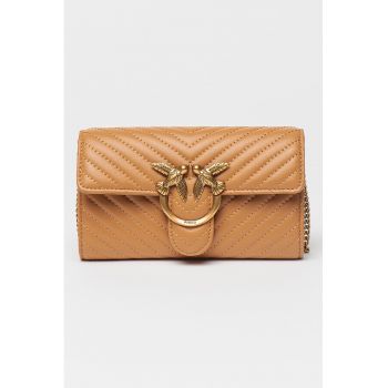 Geanta crossbody din piele cu bareta din lant Love One