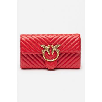 Geanta crossbody din piele cu bareta din lant Love One