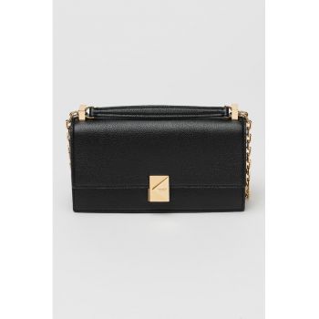 Geanta crossbody din piele cu bareta din lant