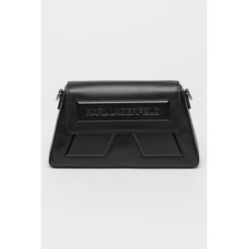 Geanta crossbody din piele cu bareta logo